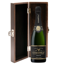 Buy & Send Martel Prestige Brut Champagne 75cl in Elm Wood Gift Box