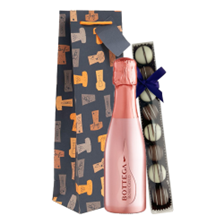 Buy & Send Mini Bottega Rose 20cl & Fine Artisanal Truffles Gift Bag