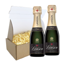 Buy & Send Mini Lanson Le Black Creation Champagne 20cl Duo Postal Box