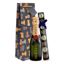 Buy & Send Mini Moet And Chandon Brut Champagne 20cl & Fine Artisanal Truffles Gift Bag