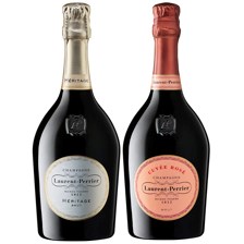 Buy & Send Mixed Laurent Perrier Cuvee Rose and Heritage MV (2x75cl)