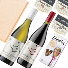 Buy & Send Mixed Rhino Tears Red & White Wine And Pate Duo Gift Box