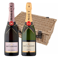 Buy & Send Moet And Chandon Brut and Rose Twin Hamper (2x75cl)