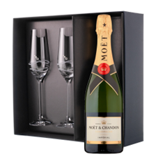 Buy & Send Moet And Chandon Brut Champagne 75cl And Diamante Venezia Flute Set Gift Box