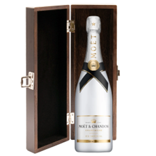 Buy & Send Moet and Chandon Ice White Imperial 75cl in Elm Wood Gift Box