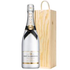 Buy & Send Moet and Chandon Ice White Imperial 75cl In Pine Wooden Gift Box