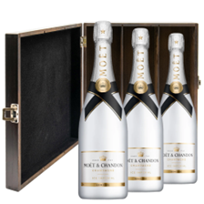 Buy & Send Moet and Chandon Ice White Imperial 75cl Treble Elm Wood Gift Boxed (3x75cl)