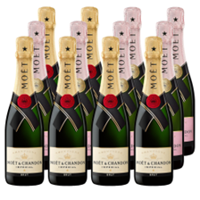 Buy & Send Moet & Chandon Mixed Brut & Rose Champagne 37.5cl Case of 12