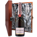 Buy & Send Moet & Chandon Rose Champagne 75cl And Flutes In Luxury Presentation Box