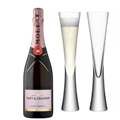 Buy & Send Moet & Chandon Rose Champagne 75cl with LSA Moya Flutes