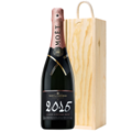 Buy & Send Moet & Chandon Vintage Rose 2015 Champagne 75cl In Pine Wooden Gift Box