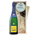 Buy & Send Monopole Blue Top Brut Champagne 75cl And Milk Sea Salt Charbonnel Chocolates Box