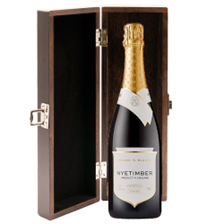 Buy & Send Nyetimber Blanc de Blancs English Sparkling 75cl in Elm Wood Gift Box