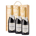 Buy & Send Nyetimber Blanc de Blancs English Sparkling 75cl Treble Pine Wooden Gift Boxed (3x75cl)