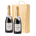 Buy & Send Nyetimber Blanc de Blancs English Sparkling 75cl Double Pine Wooden Gift Boxed (2x75cl)