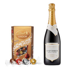 Buy & Send Nyetimber Blanc de Blancs English Sparkling 75cl With Lindt Lindor Assorted Truffles 200g