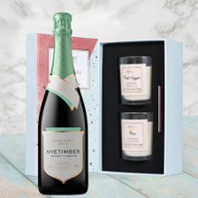 Buy & Send Nyetimber Curvee Cherie Demi-Sec NV English Sparkling Wine With Love Body & Earth 2 Scented Candle Gift Box