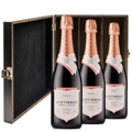 Buy & Send Nyetimber Rose English Sparkling Wine 75cl Treble Elm Wood Gift Boxed (3x75cl)