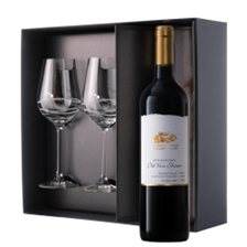 Buy & Send Old Vine Shiraz 75cl 108 yr Old Vines Red Wine And Diamante Venezia Glasses Gift Box Set