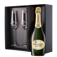 Buy & Send Perrier Jouet Grand Brut Champagne 75cl And Diamante Venezia Flute Set Gift Box