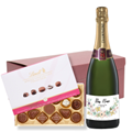 Buy & Send Personalised Champagne - Art 1 Label And Lindt Master Chocolatier Hamper