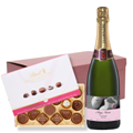 Buy & Send Personalised Champagne - Baby Girl Label And Lindt Master Chocolatier Hamper