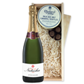 Buy & Send Personalised Champagne - Black Label And Milk Sea Salt Charbonnel Chocolates Box