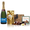 Buy & Send Personalised Champagne - Fathers Day Label And Chocolates Hamper