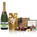 Buy & Send Personalised Champagne - Golf Label And Chocolates Hamper