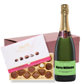 Buy & Send Personalised Champagne - Green Label And Lindt Master Chocolatier Hamper