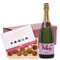 Buy & Send Personalised Champagne - Mothers day And Lindt Master Chocolatier Hamper