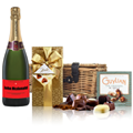 Buy & Send Personalised Champagne - Red Label And Chocolates Hamper