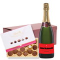 Buy & Send Personalised Champagne - Red Label And Lindt Master Chocolatier Hamper