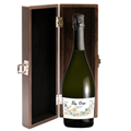 Buy & Send Personalised Prosecco - Art 1 Label in Elm Wood Gift Box