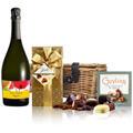 Buy & Send Personalised Prosecco - Birthday Balloons Label And Chocolates Hamper