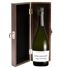 Buy & Send Personalised Prosecco - White Label in Elm Wood Gift Box