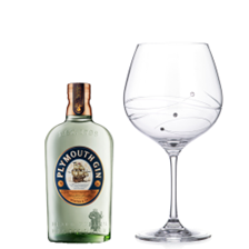 Buy & Send Plymouth Gin 70cl And Single Gin and Tonic Spiral Copa Glass