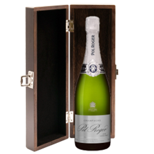 Buy & Send Pol Roger Pure Extra Brut Champagne 75cl in Elm Wood Gift Box