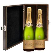 Buy & Send Pol Roger Rich Demi Sec Champagne 75cl Double Elm Wood Gift Boxed (2x75cl)