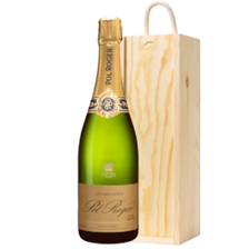 Buy & Send Pol Roger Rich Demi Sec Champagne 75cl In Pine Wooden Gift Box