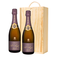 Buy & Send Pol Roger Rose 2018 Vintage Champagne 75cl Double Pine Wooden Gift Boxed (2x75cl)