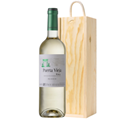 Buy & Send Puerta Vieja Rioja Blanco 75cl White Wine In Pine Wooden Gift Box