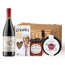 Buy & Send Rhino Tears Noble Red Cultivars 75cl Red Wine And Cheese Hamper