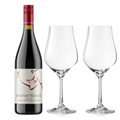 Buy & Send Rhino Tears Noble Red Cultivars 75cl Red Wine And Crystal Classic Collection Wine Glasses