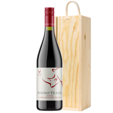 Buy & Send Rhino Tears Noble Red Cultivars 75cl Red Wine In Pine Wooden Gift Box