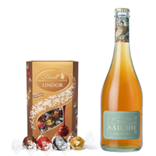 Buy & Send Saicho Hojicha Sparkling Tea 75cl With Lindt Lindor Assorted Truffles 200g