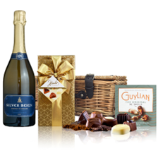 Buy & Send Silver Reign Brut English Sparkling 75cl And Chocolates Hamper