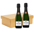 Buy & Send Taittinger Brut Champagne 37.5cl Twin Hamper Gift Box