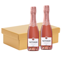 Buy & Send Taittinger Brut Prestige Rose Champagne 37.5cl Twin Hamper Gift Box