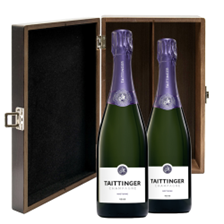 Buy & Send Taittinger Nocturne NV Champagne, 75cl Double Elm Wood Gift Boxed (2x75cl)